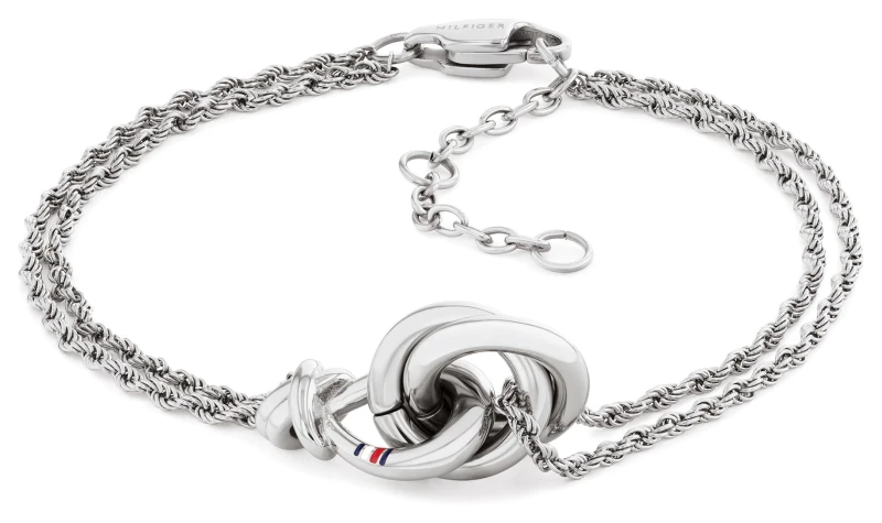 Image of Tommy Hilfiger 2780990 Womens Nautical Knot Bracelet Silver Jewellery