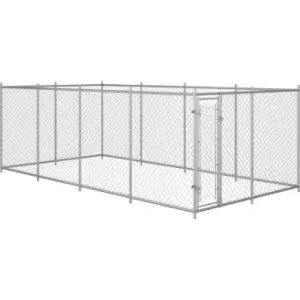 Image of Outdoor Dog Kennel 8x4x2 m Vidaxl Silver
