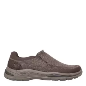 Image of Skechers Arch Fit Motley Vaseo Mens Slip on Trainers - Brown