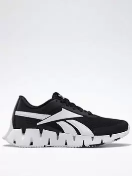 Image of Reebok Zig Dynamica 2 Shoes, Black/White, Size 5.5 Older, Women