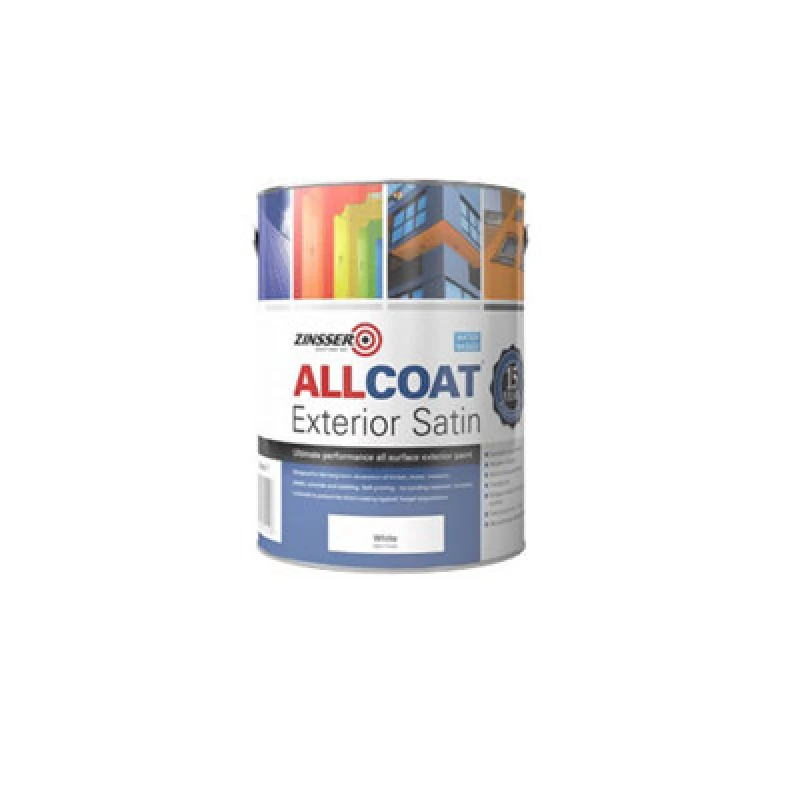 Image of ZINSSER Zinsser - AllCoat (Water Based) Exterior Satin - 5 Litre - White ZN7200002A1