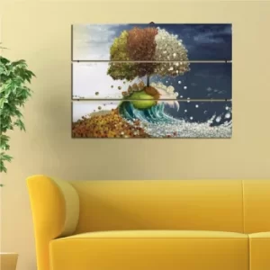 Image of PY26 Multicolor Decorative MDF Painting (3 Pieces)