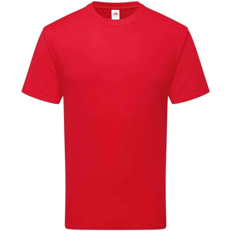 Image of Fruit Of The Loom Fruit of the Loom Men Cotton T-Shirt in Red Size: Medium Red M Male 5063703137553