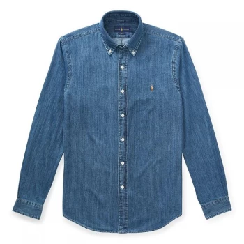 Image of Polo Ralph Lauren Slim Fit Denim Shirt - Denim