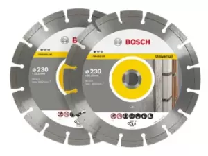Image of Bosch 06159975T0 230mm Diamond Blade Twinpack Clic Nut