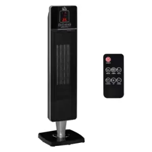 Image of Etna Ceramic Tower Heater with Remote Control. 8h Timer and Oscillation - Black