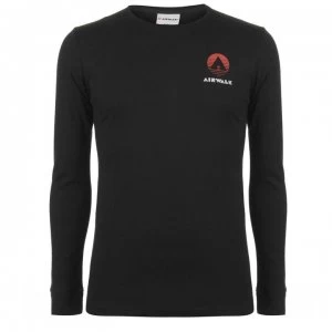 Image of Airwalk Classic Long Sleeve T Shirt Mens - Black