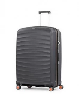 Image of Rock Luggage Sunwave NT02801 8 Wheel Large Charcoal Suitcase