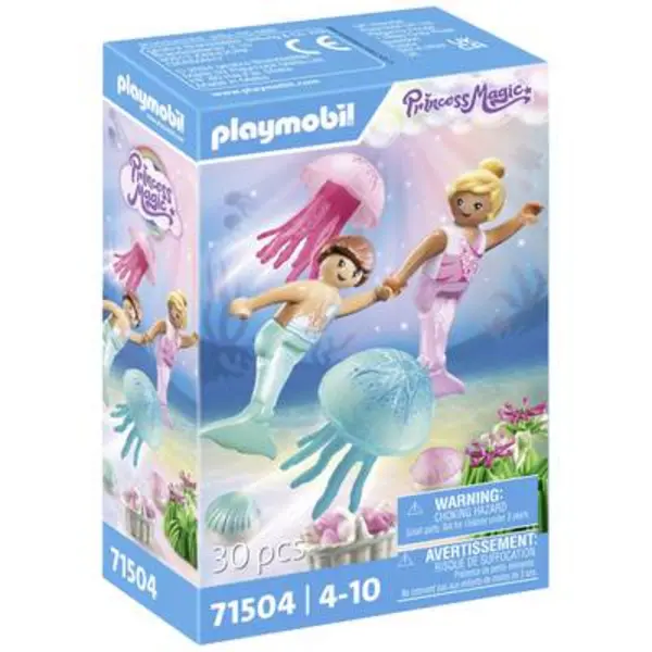 Image of Playmobil Princess Magic Mermaid children with jellyfish 71504