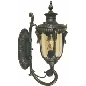 Image of Loops - Outdoor IP44 Wall Light Sconce Old Bronze LED E27 100W Bulb External d02049