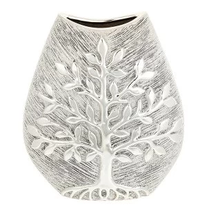 Image of Tree of Life Wide Vase Champagne Small