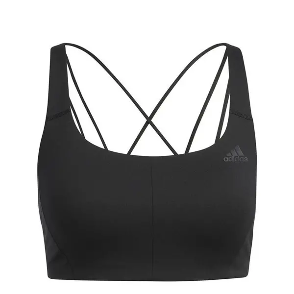 Image of adidas Stud Mid Support Bra Womens Medium Impact Sports Bras 2XS (C) Black 34372603300