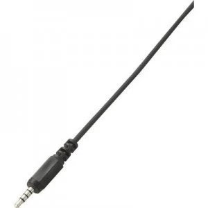 Image of 3.5mm audio jack Plug straight Number of pins 4 Stereo Black Conrad Components