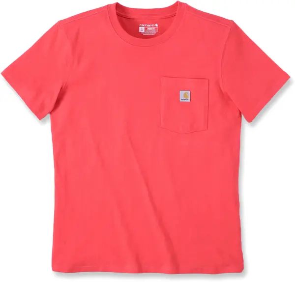 Image of Carhartt Loose Fit Heavyweight K87 Pocket Ladies T-Shirt, red, Size M for Women