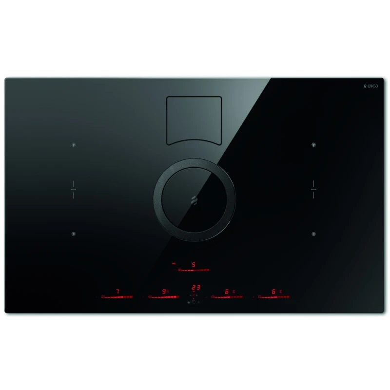 Image of Elica NT-SWITCH BG RC Venting Induction Hob - Black - For Recirculating Ventilation