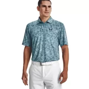 Image of Under Armour Playoff 3.0 Printed Polo Still Water/Blue L