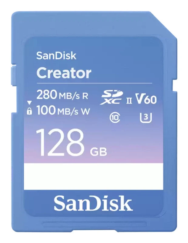 Image of SanDisk Creator - flash memory card - 128GB - SDXC UHS-II SDSDXEP-128G-GNCIS