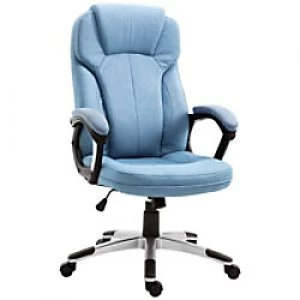 Image of Vinsetto Office Chair Light Blue Foam, Linen Fabric 921-175V70
