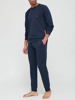 Image of Emporio Armani Stretch Terry Tracksuit Navy Size M Men