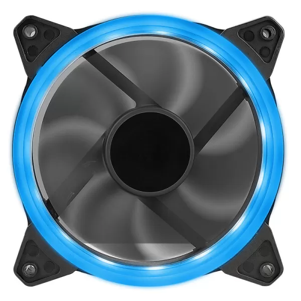 Image of CIT OEM Blue Ring 12cm Fan 4pin Molex 3pin White Box