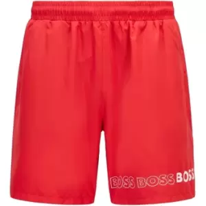 Image of Boss Dolphin Swim Shorts - Red
