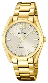 Image of Festina F20640/1 Womens Gold-Toned Bracelet Watch