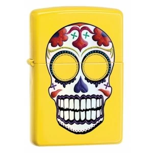 Image of Zippo Day Of The Dead Skull Lemon Windproof Lighter