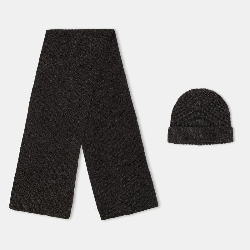 Image of Boss Womens Lanura Scarf Set Black female One Size