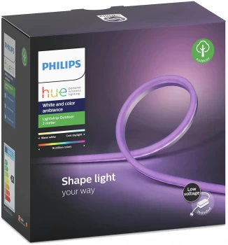 Image of Philips Hue White & Colour Ambience Outdoor LightStrip - 2m - White