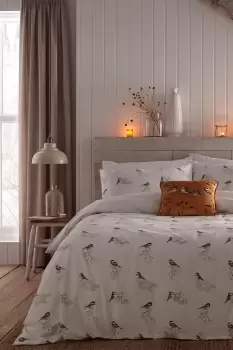 Image of 'Chickadee's' Brushed Cotton Duvet Cover Set