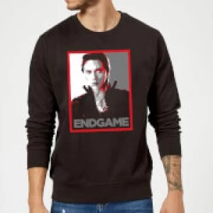 Image of Avengers Endgame Black Widow Poster Sweatshirt - Black - XXL