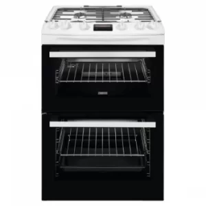 Image of Zanussi ZCG63260WE Double Oven Gas Cooker