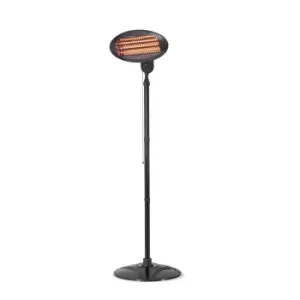 Image of electrIQ Freestanding Electric Patio Heater - 2kW with 3 Heat Settings