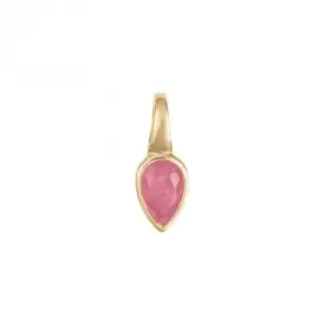 Image of Gold Plated Birthstone Pink Quartz Pendant P5220