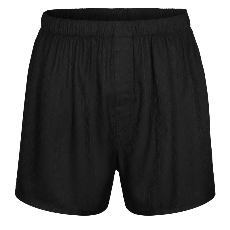 Image of Calvin Klein Mens Satin Pyjama Shorts Monogram male M