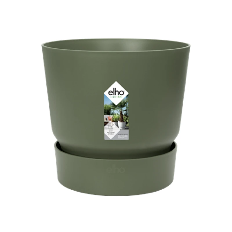 Image of Elho Greenville Round 16cm - Leaf Green 3041501636000