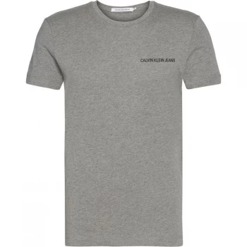 Image of Calvin Klein Jeans Logo T-Shirt - Grey Heather
