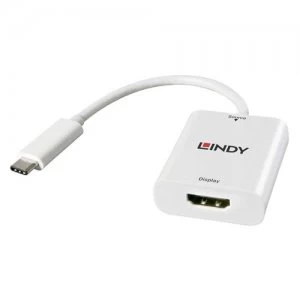 Image of Lindy 43244 cable interface/gender adapter USB 3.1 Type C HDMI White