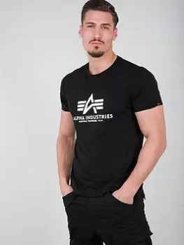 Image of Alpha Industries Logo T-Shirt - Black Size M Men