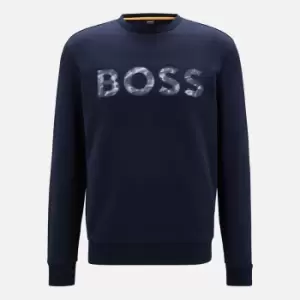 Image of BOSS Orange Mens Weboss Sweatshirt - Dark Blue - S