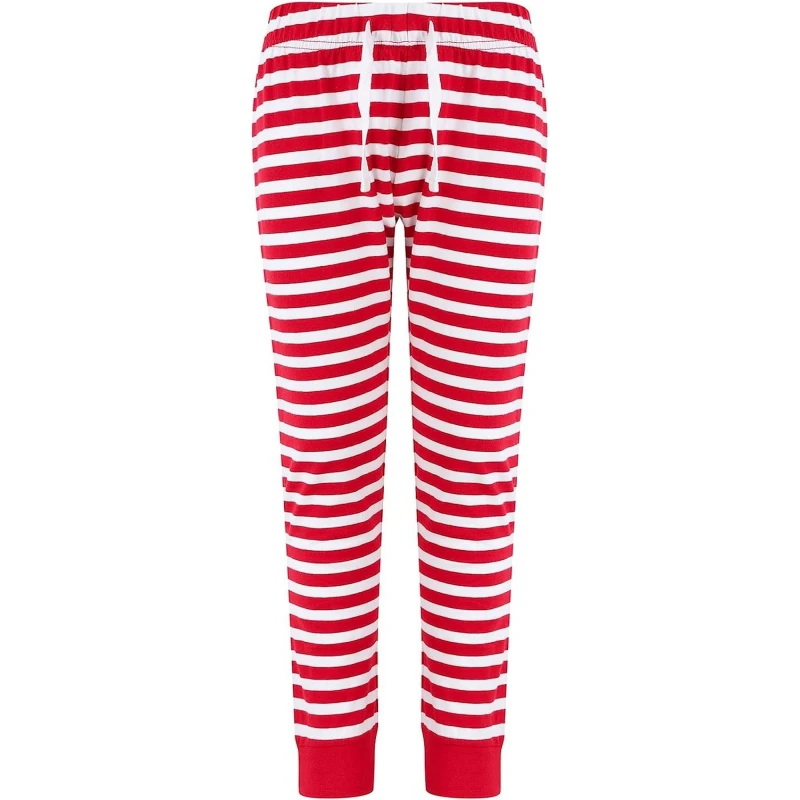 Image of SF Stripe Cuffed Lounge Pants in Red Size: 11-12 Years Red Unisex 11-12 Years