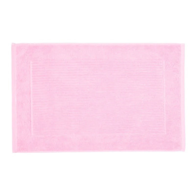 Image of Homescapes Imperial Plain Cotton Bath Mat Pink