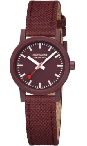 Image of Mondaine Watch Essence Dark Cherry Textile