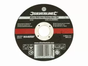 Image of Silverline 272787 Heavy Duty Inox Slitting Disc Flat 115 x 1.2 x 22.23mm