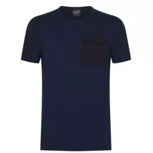 Image of Paul And Shark Pocket T Shirt Mens - Blue