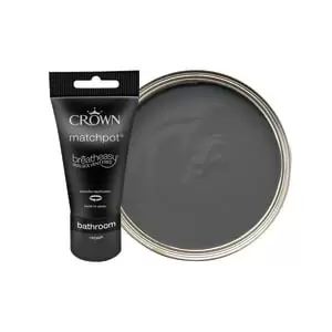 Image of Crown Easyclean Midsheen Emulsion Bathroom Paint - Rebel Tester Pot - 40ml