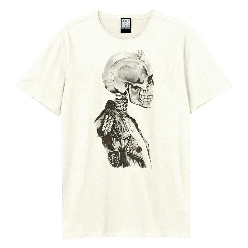 Image of Amplified Amplified Men Death Of Punk Rock T-Shirt in White Size: X-Small White XS Male 5063574717762