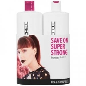 Image of Paul Mitchell Strength Super Strong Daily Shampoo 1000ml and Conditioner 1000ml