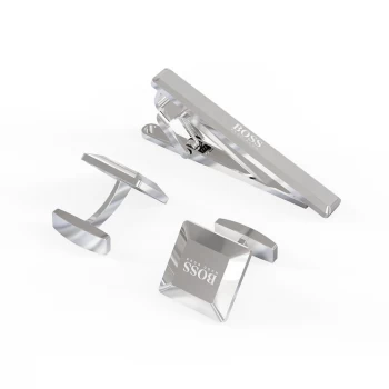 Image of Hugo Boss Brass Cufflink & Tie Clip Gift Set