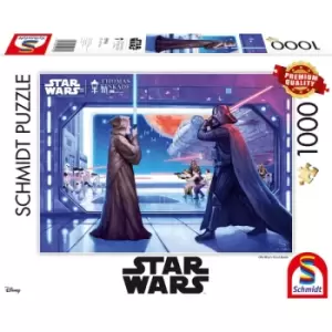 Image of Thomas Kinkade: Disney Star Wars Obi Wans Final Battle 1000 Piece Jigsaw Puzzle